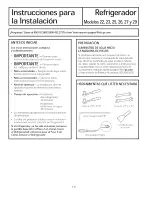 Preview for 111 page of GE SIDE-BY-SIDE REFRIRATOR 22 Installation And Owner'S Manual