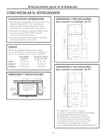 Preview for 116 page of GE SIDE-BY-SIDE REFRIRATOR 22 Installation And Owner'S Manual