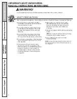 Preview for 2 page of GE SIDE-BY-SIDE REFRIRATOR 22 Installation & Owner'S Manual