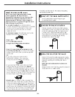 Preview for 25 page of GE SIDE-BY-SIDE REFRIRATOR 22 Installation & Owner'S Manual