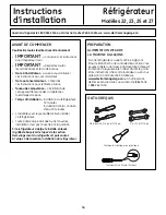 Preview for 54 page of GE SIDE-BY-SIDE REFRIRATOR 22 Installation & Owner'S Manual