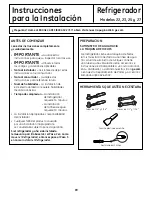 Preview for 89 page of GE SIDE-BY-SIDE REFRIRATOR 22 Installation & Owner'S Manual