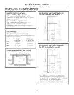 Preview for 30 page of GE SIDE-BY-SIDE REFRIRATOR 22 Owners And Installation Manual