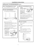 Preview for 32 page of GE SIDE-BY-SIDE REFRIRATOR 22 Owners And Installation Manual