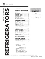 Preview for 1 page of GE SIDE-BY-SIDE REFRIRATOR 22 Owner'S Manual & Installation Instructions