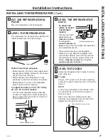 Предварительный просмотр 27 страницы GE SIDE-BY-SIDE REFRIRATOR 22 Owner'S Manual & Installation Instructions