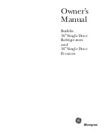 GE Single Door Refrigerator/Freezer Owner'S Manual предпросмотр