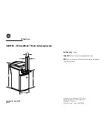 Preview for 1 page of GE SmartWater GXSF18G Dimension Manual