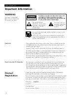 Preview for 2 page of GE SPACEMAKER 05GP005 User Manual