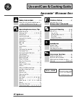 GE Spacemaker 164D2966P142 Use And Care Manual preview