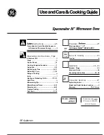 GE Spacemaker-3 JEM4KWA Use And Care & Cooking Manual preview