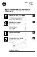 Preview for 1 page of GE Spacemaker 49-40614 Owner'S Manual