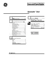 Preview for 1 page of GE Spacemaker DDP1400S Use And Care Manual