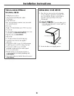 Preview for 10 page of GE Spacemaker DH43 Owner'S Manual And Installation Instructions