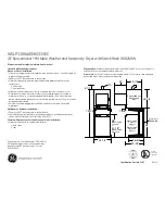 Preview for 1 page of GE Spacemaker DSKS333ECWW Dimensions And Installation Information