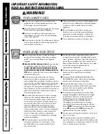 Preview for 4 page of GE Spacemaker DSXH43D Owner'S Manual