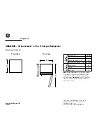 GE Spacemaker GMR04BAN Dimensions preview