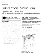 Предварительный просмотр 1 страницы GE Spacemaker GSM2200V00BB Installation Instructions Manual