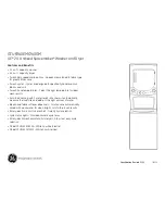 Предварительный просмотр 3 страницы GE Spacemaker GTUP240EMWW Dimensions And Installation Information