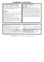 Preview for 2 page of GE Spacemaker GTUP240EMWW Installation Instructions Manual