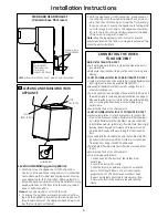 Preview for 8 page of GE Spacemaker GTUP240GMWW Installation Instructions Manual