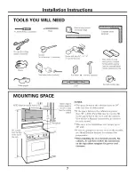 Предварительный просмотр 7 страницы GE Spacemaker HVM1540 Installation Instructions Manual