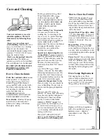 Preview for 33 page of GE Spacemaker II JEM31L Use And Care Manual