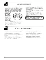 Preview for 6 page of GE Spacemaker II JEM31M Use And Care & Cooking Manual