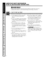 Preview for 3 page of GE Spacemaker JMS08BDWH Owner'S Manual