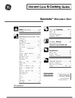 Preview for 1 page of GE Spacemaker JVM139K Use And Care Manual