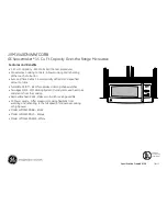 Предварительный просмотр 3 страницы GE Spacemaker JVM1540DN Datasheet