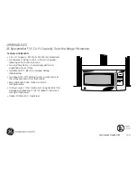 Preview for 3 page of GE Spacemaker JVM1540LNCS Dimensions And Installation Information