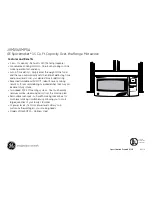 Предварительный просмотр 3 страницы GE Spacemaker JVM1540MPSA Dimensions And Installation Information