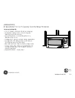 Preview for 3 page of GE Spacemaker JVM1540SMSS Datasheet