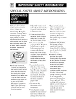 Preview for 8 page of GE Spacemaker JVM1650 Owner'S Manual