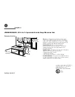 Preview for 1 page of GE Spacemaker JVM1851BD Dimensions