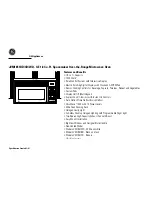 Preview for 2 page of GE Spacemaker JVM1851BD Dimensions