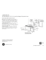 GE Spacemaker JVM2010DSWW Dimensions And Installation Information preview