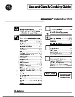 Предварительный просмотр 1 страницы GE Spacemaker JVM239 Use And Care Manual