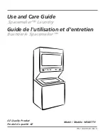 GE Spacemaker Laundry WSM27TH Use And Care Manual preview