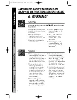 Предварительный просмотр 4 страницы GE Spacemaker PVM1870 Owner'S Manual