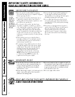 Предварительный просмотр 4 страницы GE Spacemaker WCXH208 Owner'S Manual & Installation Instructions