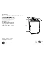 GE Spacemaker WSLP1500JWW Dimensions And Installation Information preview