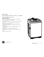 Preview for 3 page of GE Spacemaker WSLP1500JWW Dimensions And Installation Information