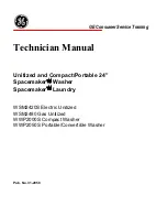 GE Spacemaker WSM2420S Technician Manual preview