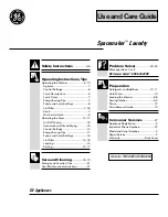 GE Spacemaker WSM2480 Use And Care Manual preview