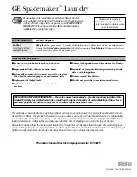 Preview for 24 page of GE Spacemaker WSM2700H Use And Care Manual