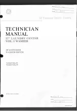 GE Spacemaker WSM2700L Technician Manual preview