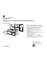 Preview for 1 page of GE Spacemaker XL1600 JVM1651WB Dimensions