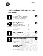 GE SpacemakerXL JVM1442 Owner'S Manual preview